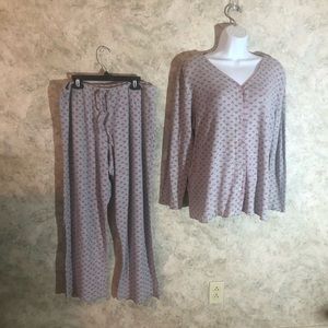 Delicates 2Pc Long Sleeve Heart Pajama Set